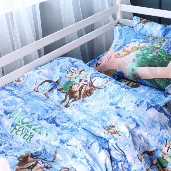 Фото - Комплект постельного белья детский MirSon 110x140 см 17-0792 Frozen blue Ranforce Elite (2200011427034)